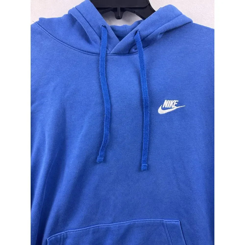 Nike Sportswear Club Fleece Pullover Hoodie Men’s Large Blue Read